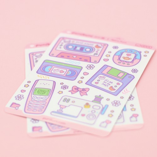 Hoja de Stickers - Retro Puni